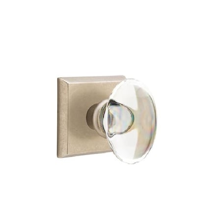 Emtek Emtek 7211HTTWB Hampton Crystal Knob Privacy Style # 6 Rose for 1-1/4" to 2" Door Tumbled White 7211HTTWB